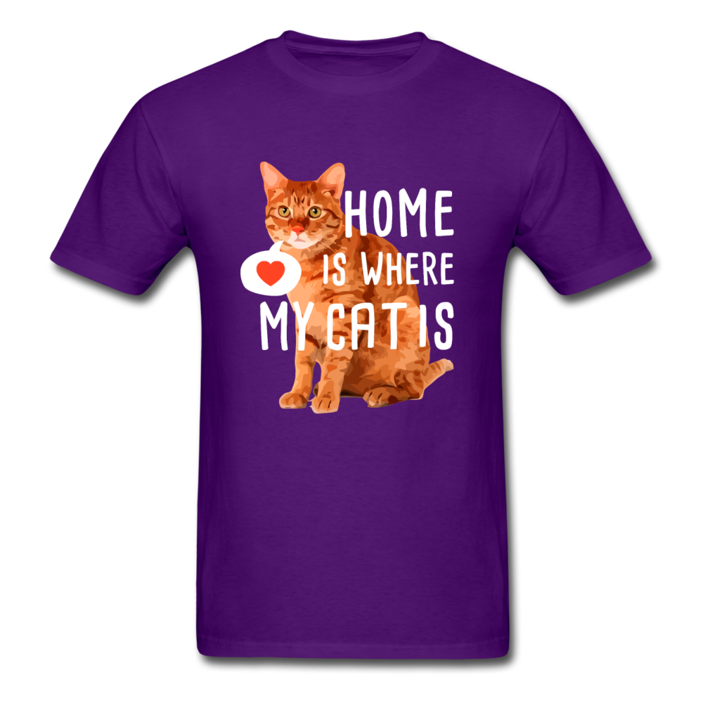 Home is where my Cat is Unisex T-Shirt-Unisex Classic T-Shirt | Fruit of the Loom 3930-Teelime | shirts-hoodies-mugs