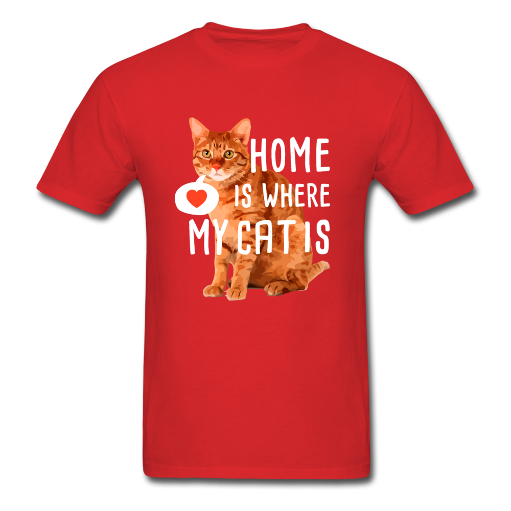 Home is where my Cat is Unisex T-Shirt-Unisex Classic T-Shirt | Fruit of the Loom 3930-Teelime | shirts-hoodies-mugs
