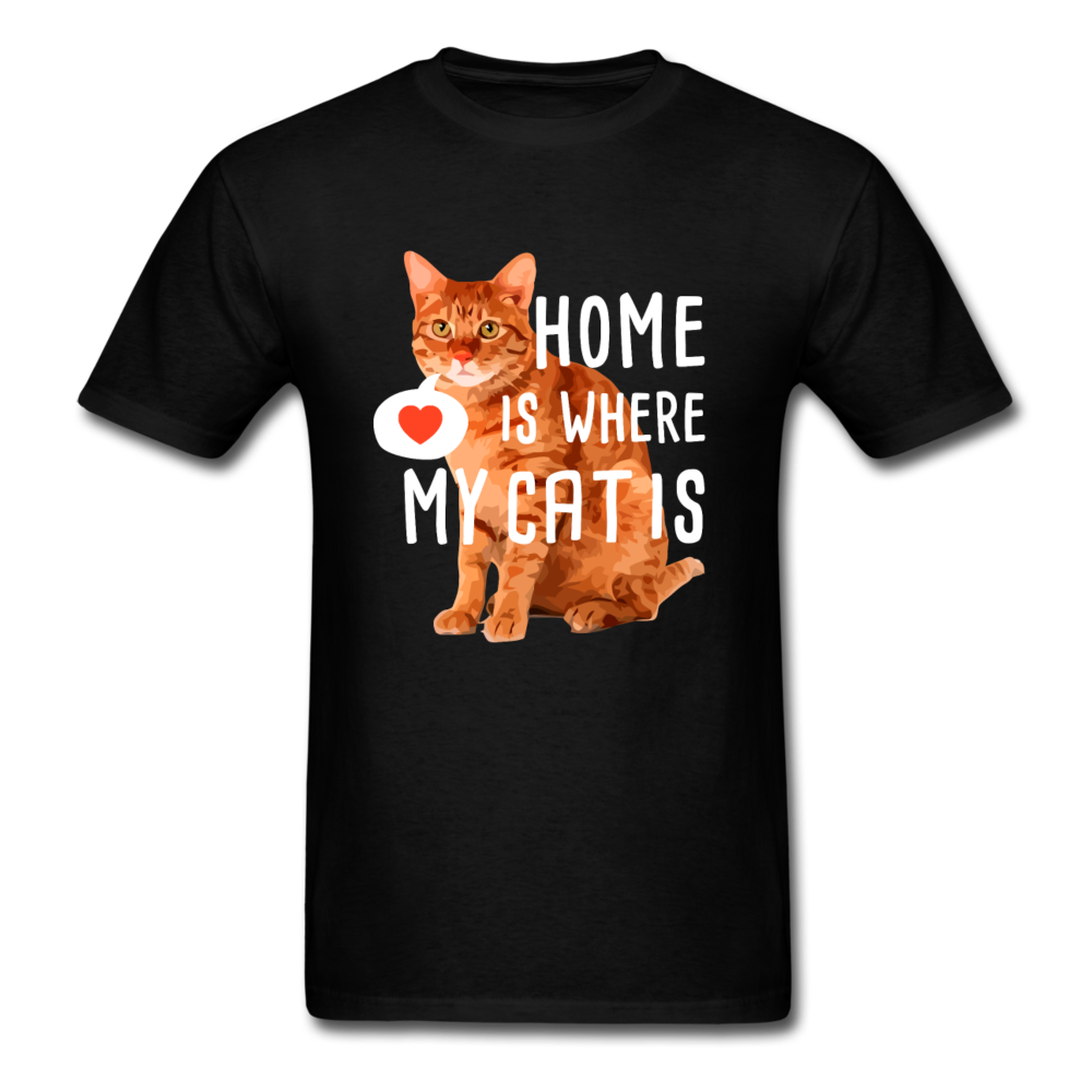 Home is where my Cat is Unisex T-Shirt-Unisex Classic T-Shirt | Fruit of the Loom 3930-Teelime | shirts-hoodies-mugs
