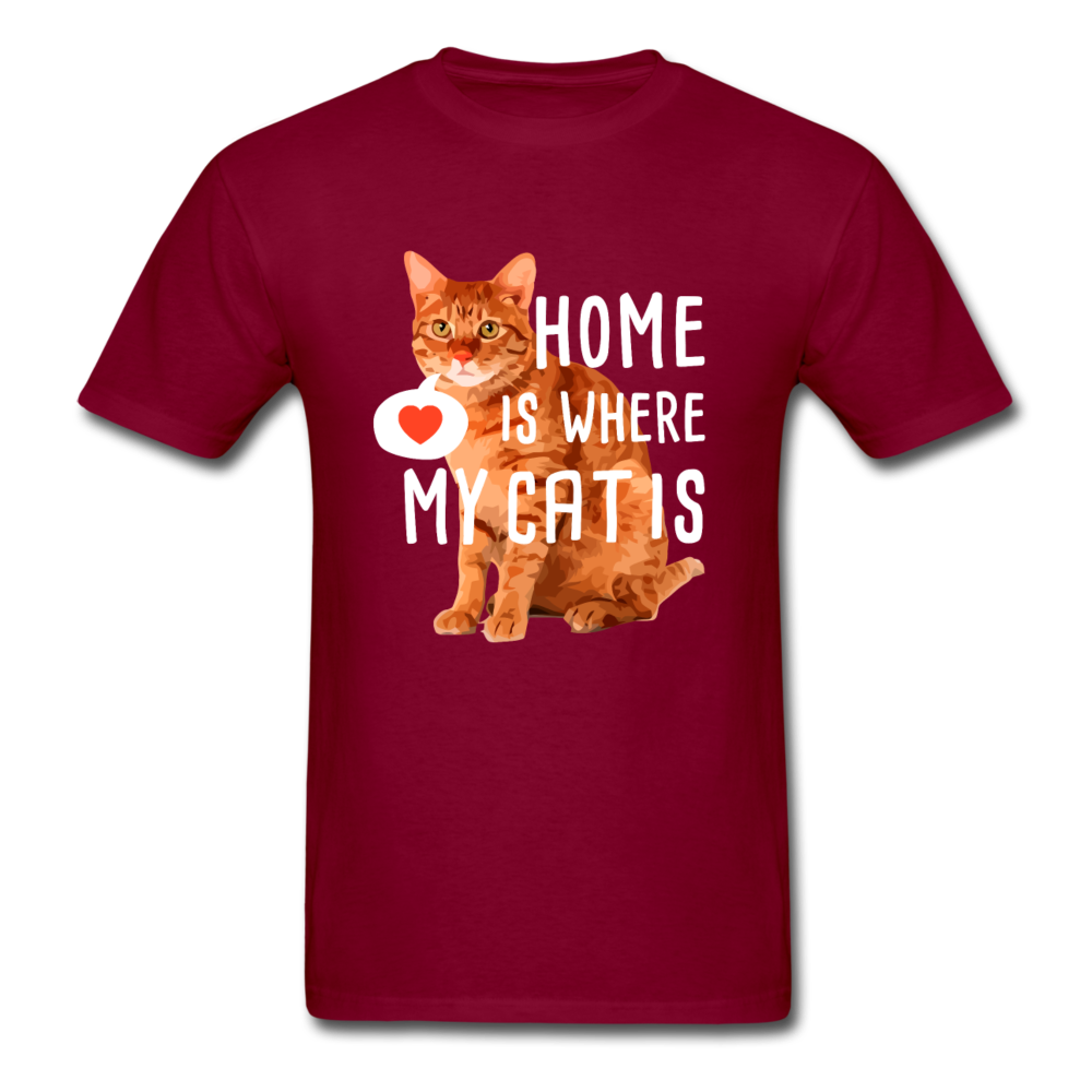 Home is where my Cat is Unisex T-Shirt-Unisex Classic T-Shirt | Fruit of the Loom 3930-Teelime | shirts-hoodies-mugs