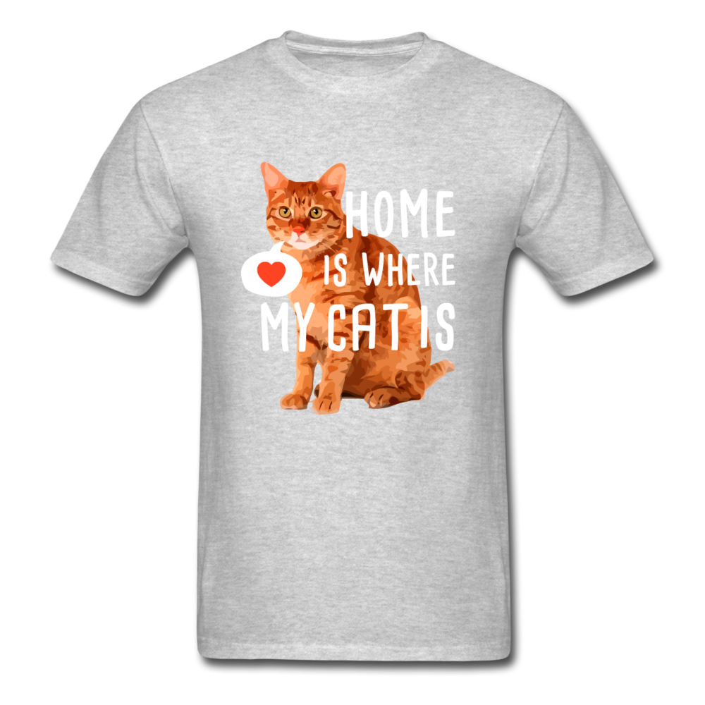 Home is where my Cat is Unisex T-Shirt-Unisex Classic T-Shirt | Fruit of the Loom 3930-Teelime | shirts-hoodies-mugs