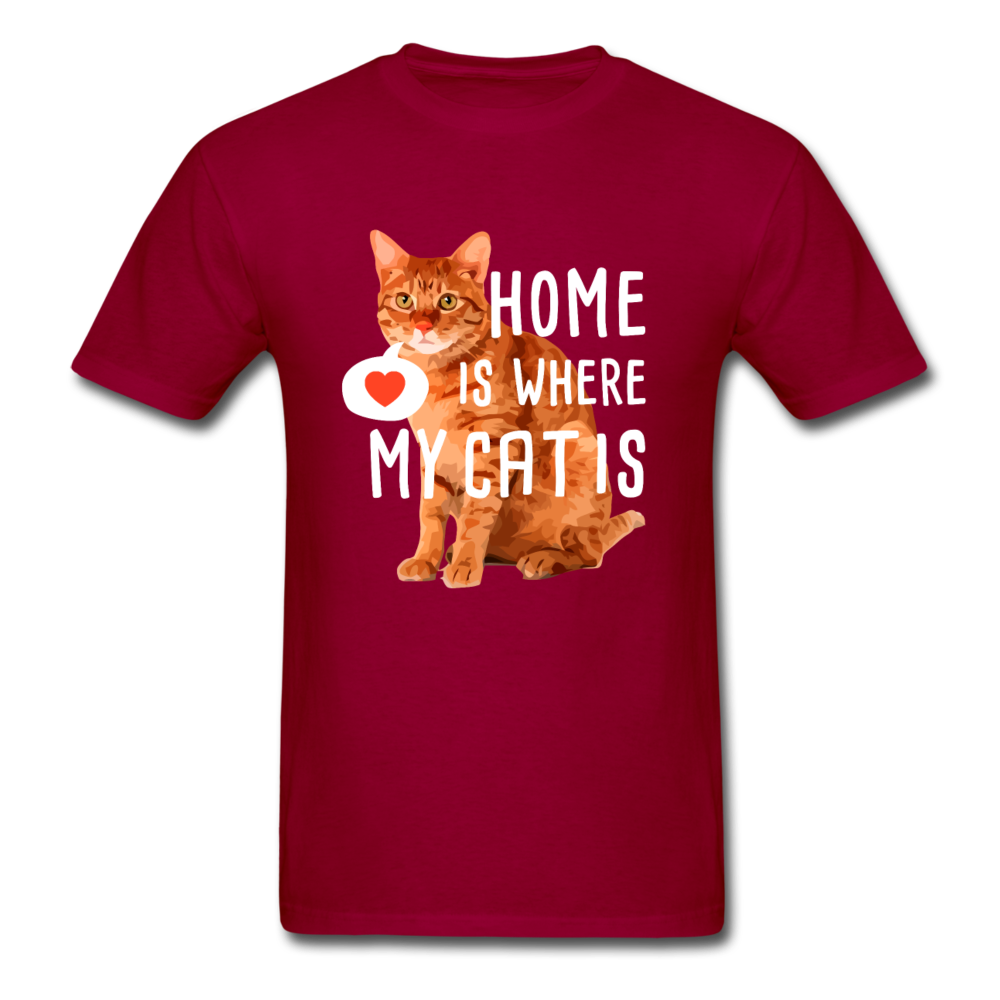 Home is where my Cat is Unisex T-Shirt-Unisex Classic T-Shirt | Fruit of the Loom 3930-Teelime | shirts-hoodies-mugs