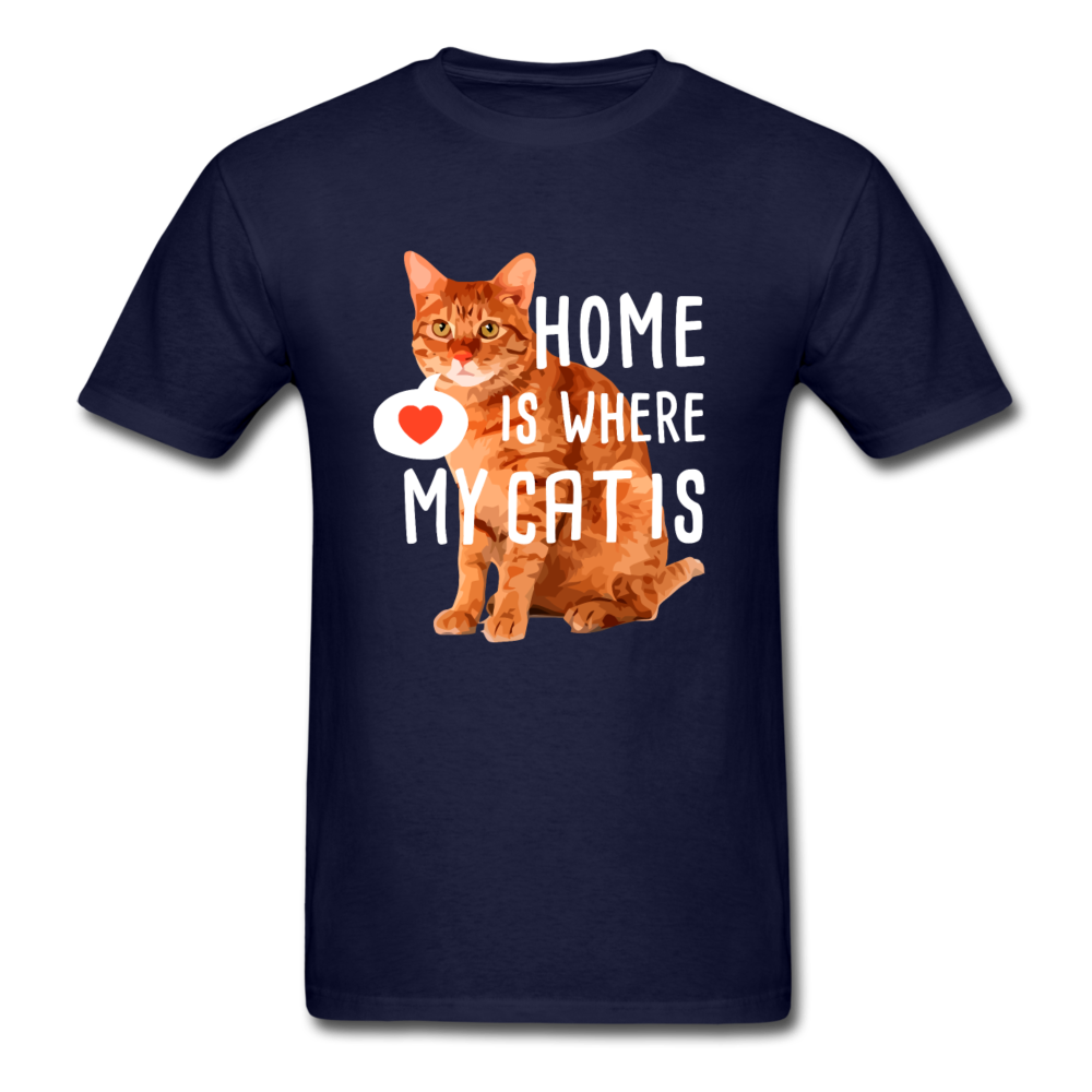 Home is where my Cat is Unisex T-Shirt-Unisex Classic T-Shirt | Fruit of the Loom 3930-Teelime | shirts-hoodies-mugs