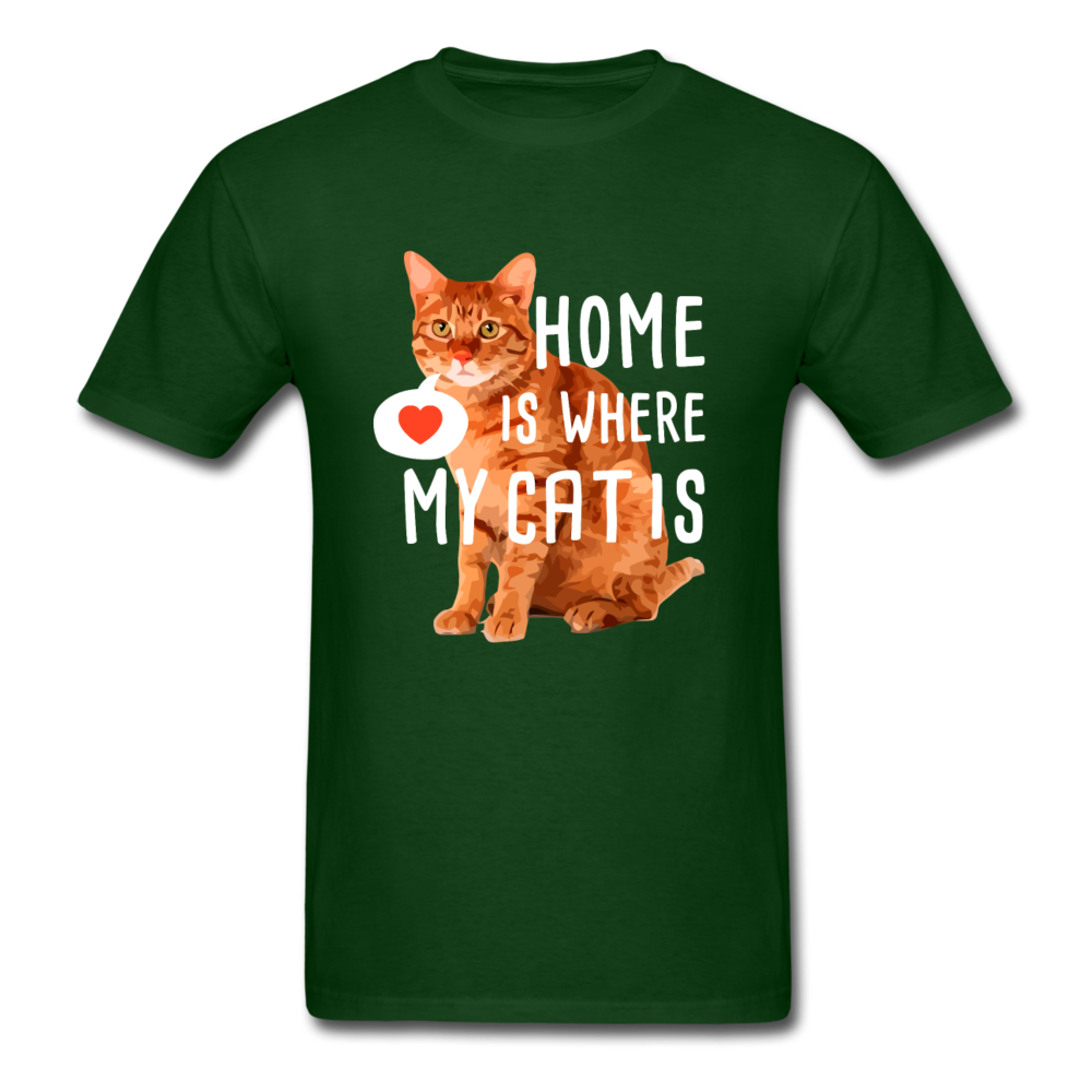 Home is where my Cat is Unisex T-Shirt-Unisex Classic T-Shirt | Fruit of the Loom 3930-Teelime | shirts-hoodies-mugs