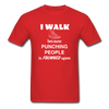 I walk because punching people is frowned upon Unisex T-Shirt-Unisex Classic T-Shirt | Fruit of the Loom 3930-Teelime | shirts-hoodies-mugs