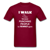 I walk because punching people is frowned upon Unisex T-Shirt-Unisex Classic T-Shirt | Fruit of the Loom 3930-Teelime | shirts-hoodies-mugs