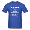 I walk because punching people is frowned upon Unisex T-Shirt-Unisex Classic T-Shirt | Fruit of the Loom 3930-Teelime | shirts-hoodies-mugs