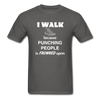 I walk because punching people is frowned upon Unisex T-Shirt-Unisex Classic T-Shirt | Fruit of the Loom 3930-Teelime | shirts-hoodies-mugs