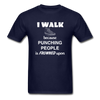 I walk because punching people is frowned upon Unisex T-Shirt-Unisex Classic T-Shirt | Fruit of the Loom 3930-Teelime | shirts-hoodies-mugs