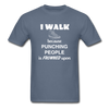 I walk because punching people is frowned upon Unisex T-Shirt-Unisex Classic T-Shirt | Fruit of the Loom 3930-Teelime | shirts-hoodies-mugs