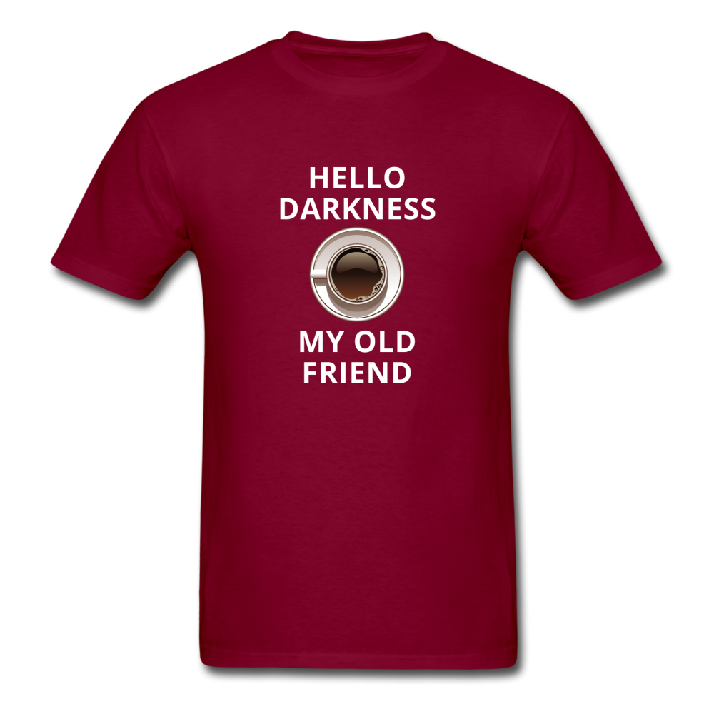 Coffee - Hello darkness my old friend Unisex T-Shirt-Unisex Classic T-Shirt | Fruit of the Loom 3930-Teelime | shirts-hoodies-mugs