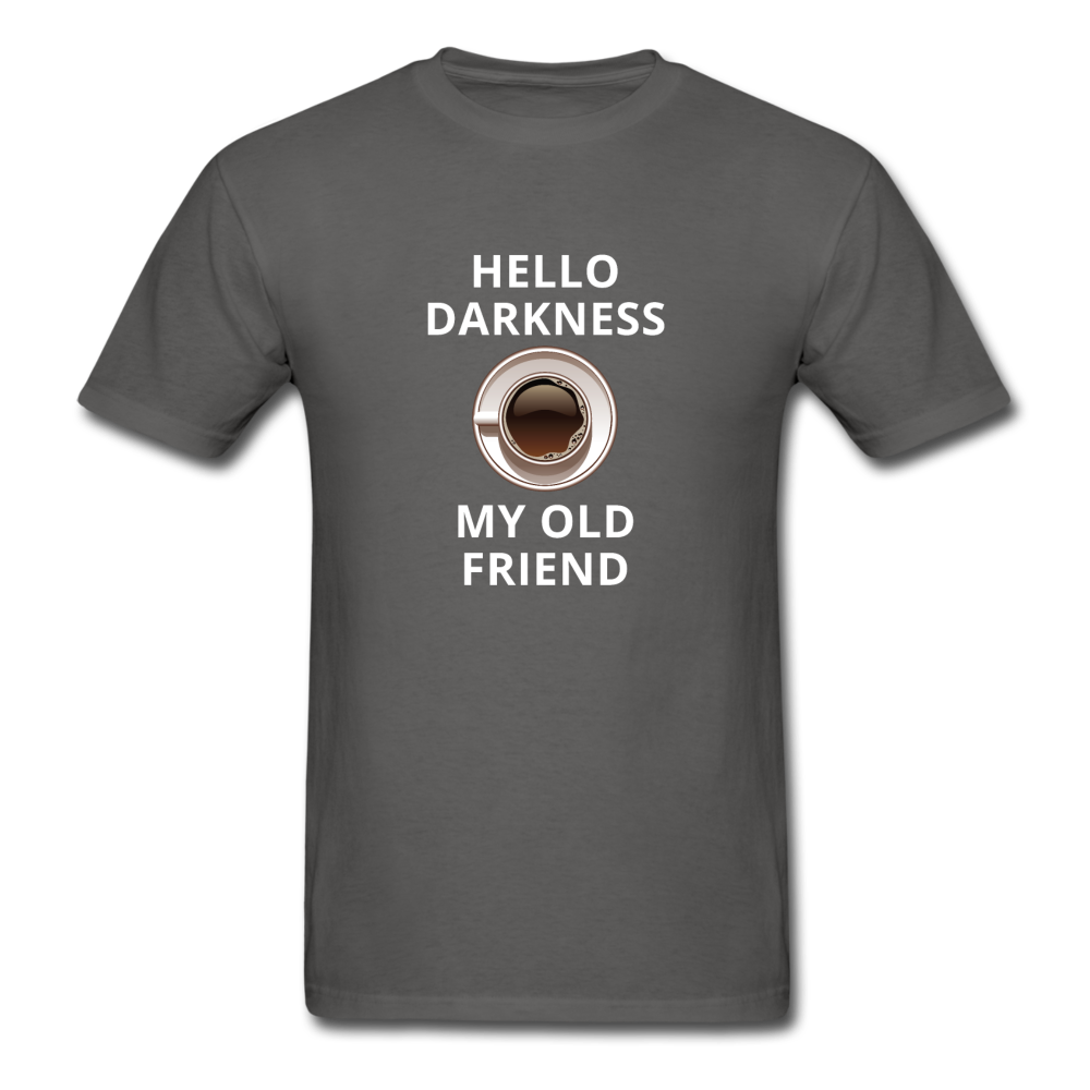 Coffee - Hello darkness my old friend Unisex T-Shirt-Unisex Classic T-Shirt | Fruit of the Loom 3930-Teelime | shirts-hoodies-mugs