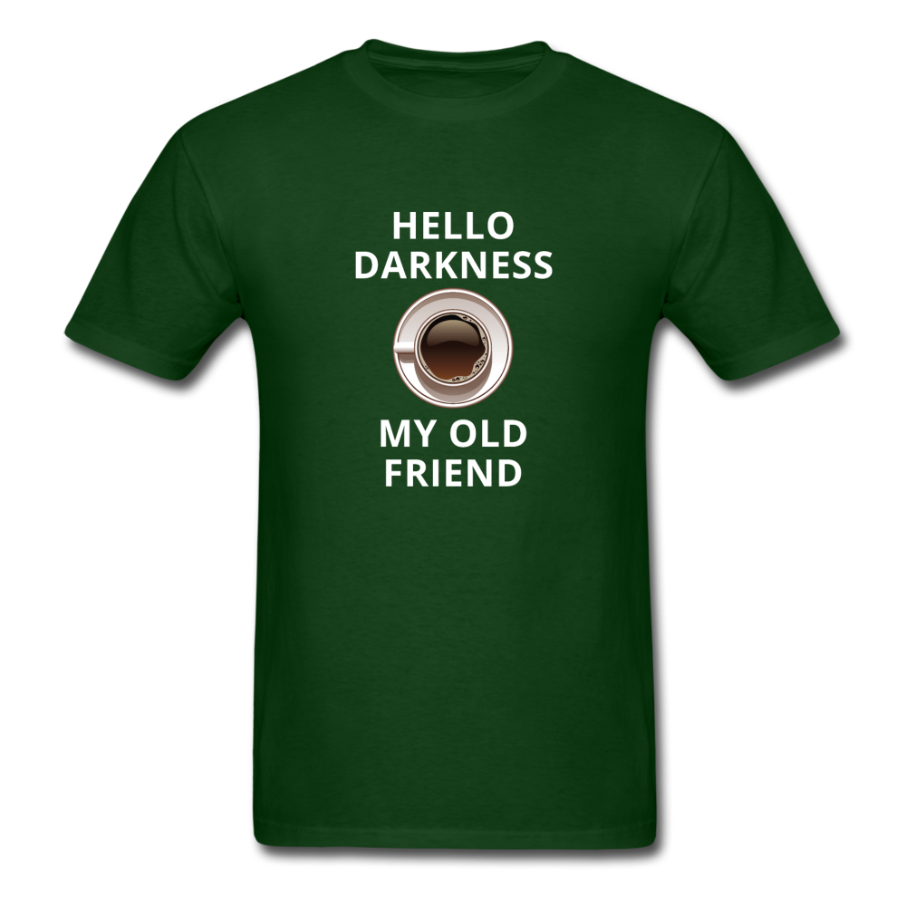 Coffee - Hello darkness my old friend Unisex T-Shirt-Unisex Classic T-Shirt | Fruit of the Loom 3930-Teelime | shirts-hoodies-mugs
