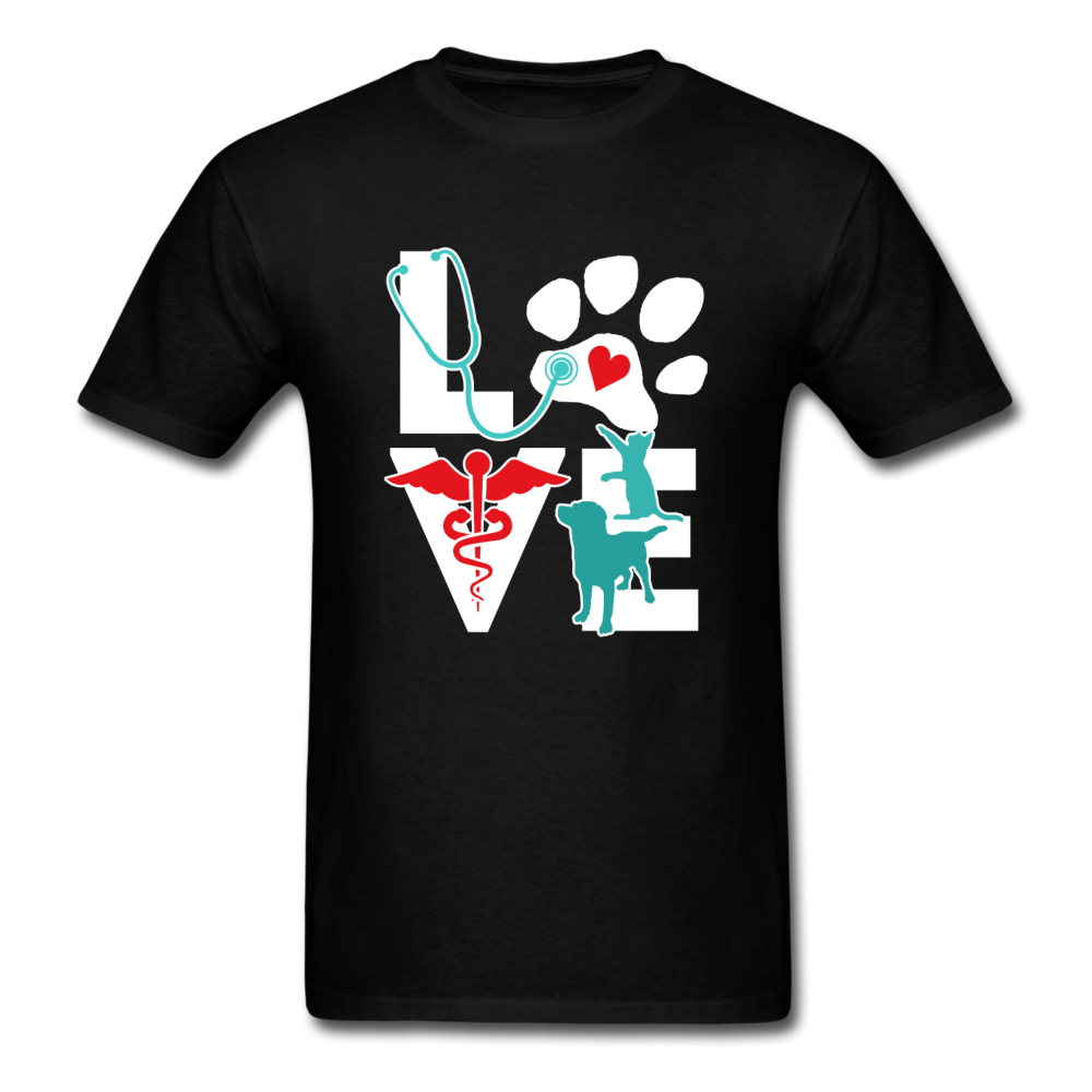 Veterinarian Love Cat and Dog Unisex T-Shirt-Unisex Classic T-Shirt | Fruit of the Loom 3930-Teelime | shirts-hoodies-mugs