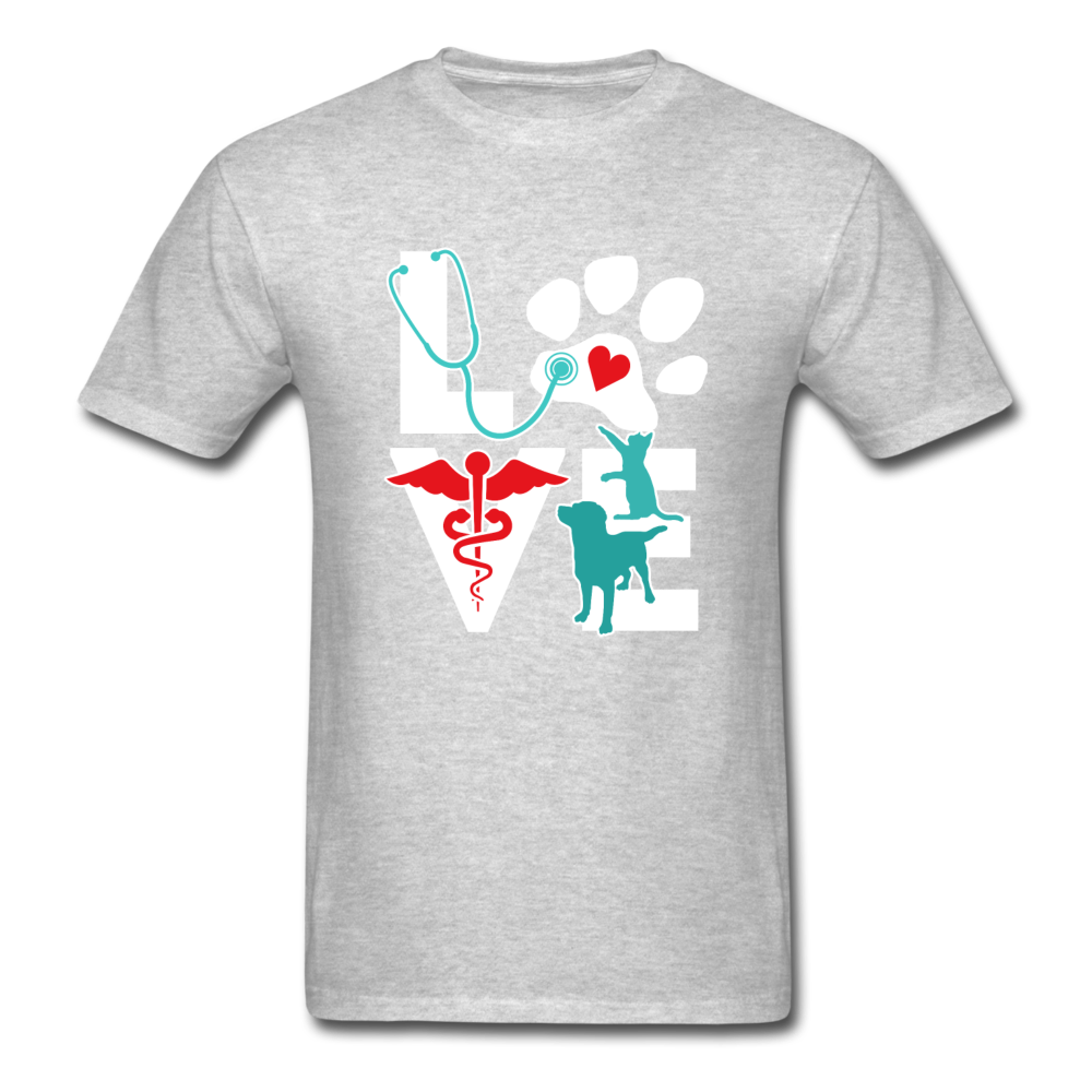 Veterinarian Love Cat and Dog Unisex T-Shirt-Unisex Classic T-Shirt | Fruit of the Loom 3930-Teelime | shirts-hoodies-mugs