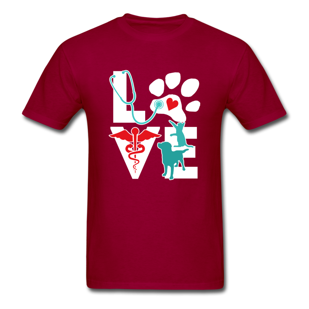 Veterinarian Love Cat and Dog Unisex T-Shirt-Unisex Classic T-Shirt | Fruit of the Loom 3930-Teelime | shirts-hoodies-mugs