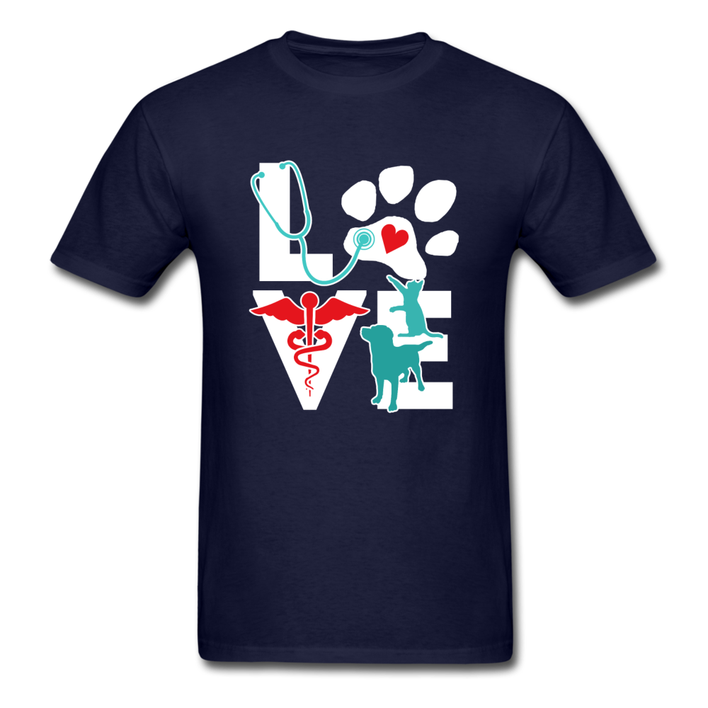 Veterinarian Love Cat and Dog Unisex T-Shirt-Unisex Classic T-Shirt | Fruit of the Loom 3930-Teelime | shirts-hoodies-mugs