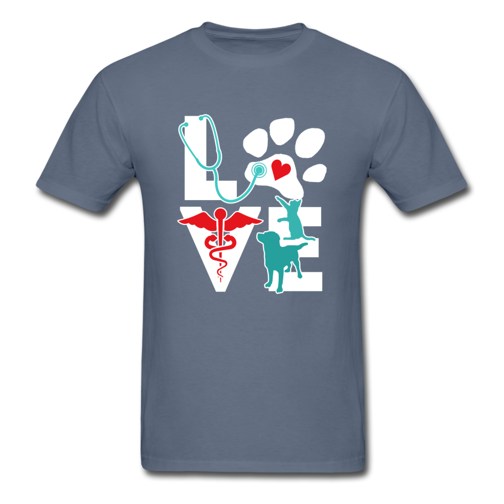 Veterinarian Love Cat and Dog Unisex T-Shirt-Unisex Classic T-Shirt | Fruit of the Loom 3930-Teelime | shirts-hoodies-mugs