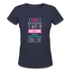 This is what an awesome Nurse Practitioner looks like Women's V-Neck T-Shirt-Women's V-Neck T-Shirt | LAT 3507-Teelime | shirts-hoodies-mugs