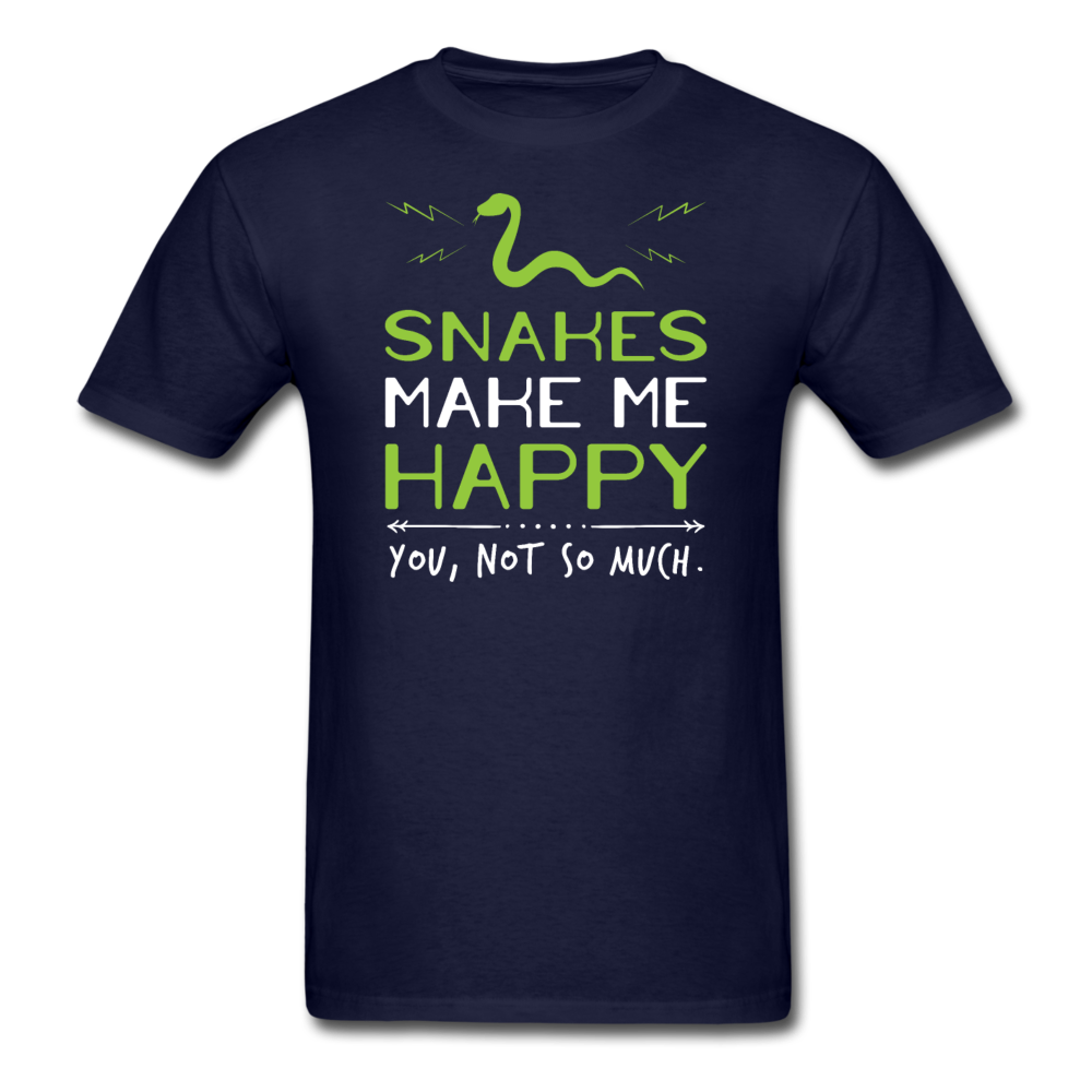 Snakes Make Me Happy Men's T-Shirt-Unisex Classic T-Shirt | Fruit of the Loom 3930-Teelime | shirts-hoodies-mugs
