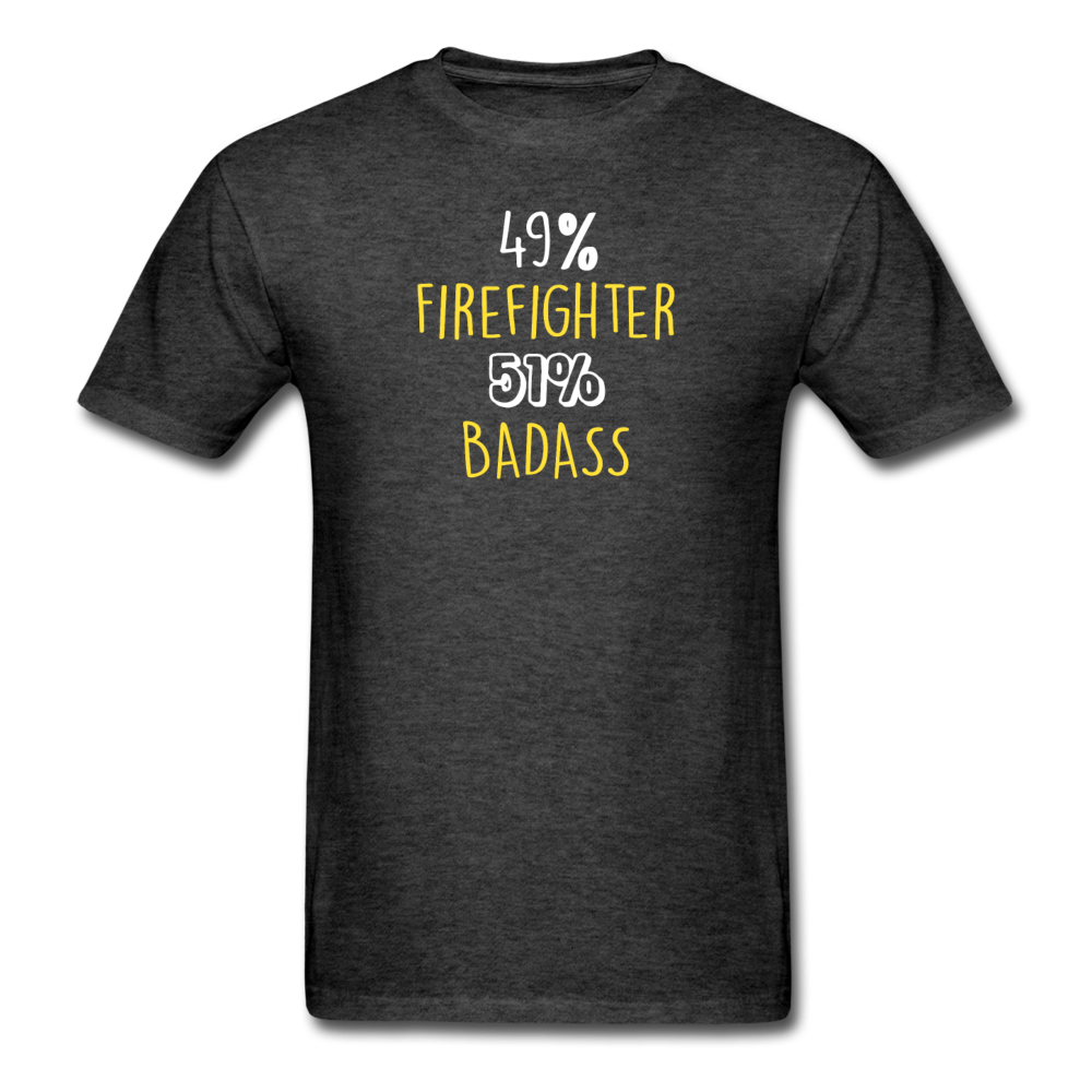 49% Firefighter 51% Badass Men's T-Shirt-Unisex Classic T-Shirt | Fruit of the Loom 3930-Teelime | shirts-hoodies-mugs
