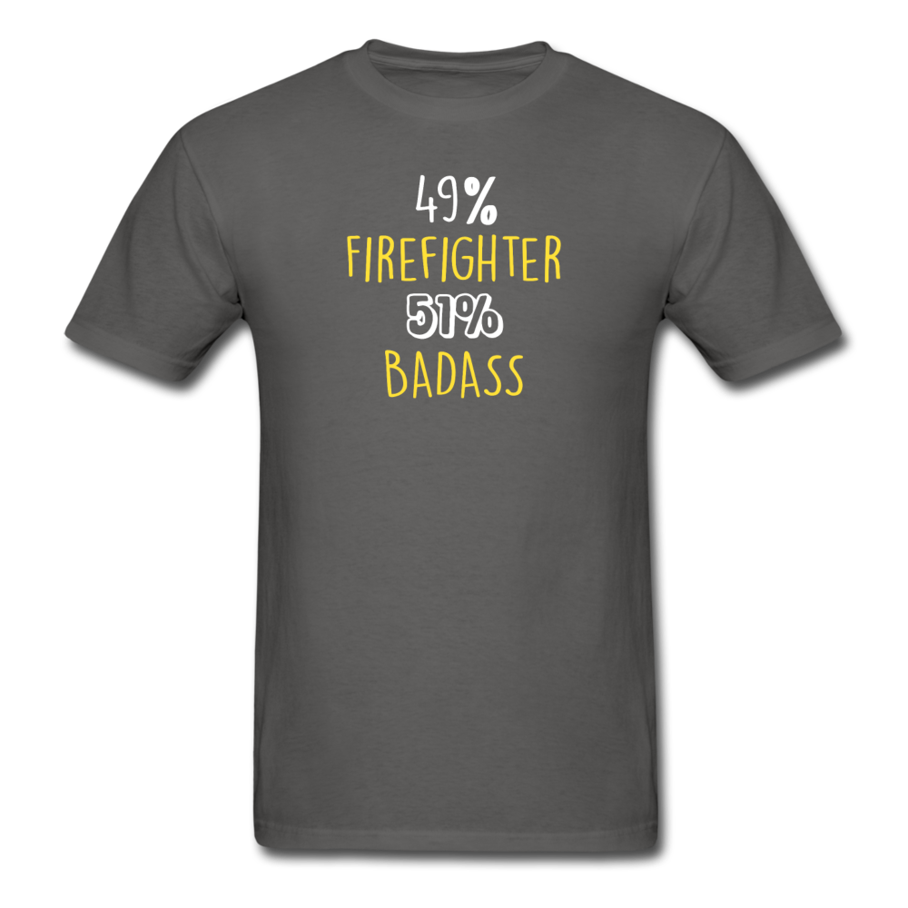 49% Firefighter 51% Badass Men's T-Shirt-Unisex Classic T-Shirt | Fruit of the Loom 3930-Teelime | shirts-hoodies-mugs