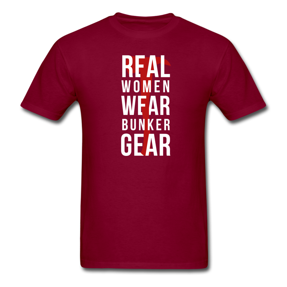 Real women wear Bunker Gear Men's T-Shirt-Unisex Classic T-Shirt | Fruit of the Loom 3930-Teelime | shirts-hoodies-mugs
