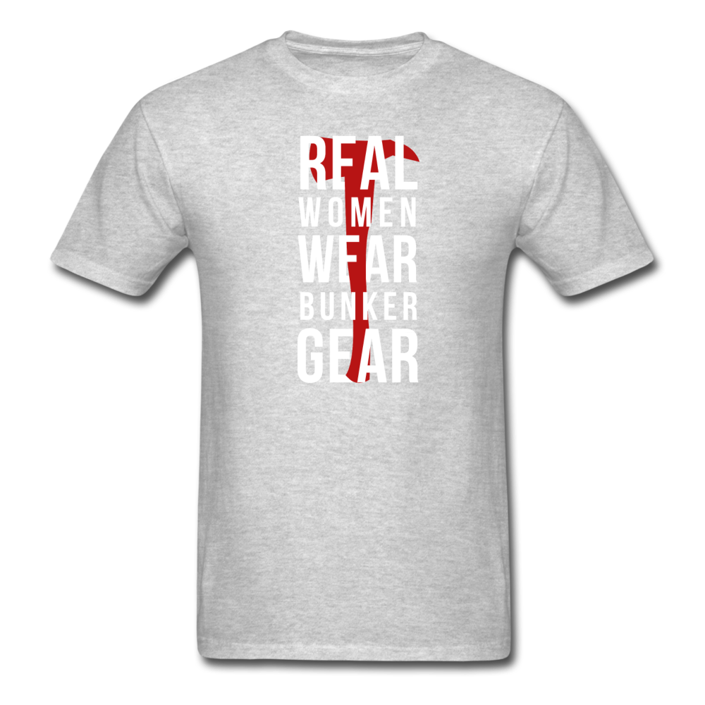 Real women wear Bunker Gear Men's T-Shirt-Unisex Classic T-Shirt | Fruit of the Loom 3930-Teelime | shirts-hoodies-mugs