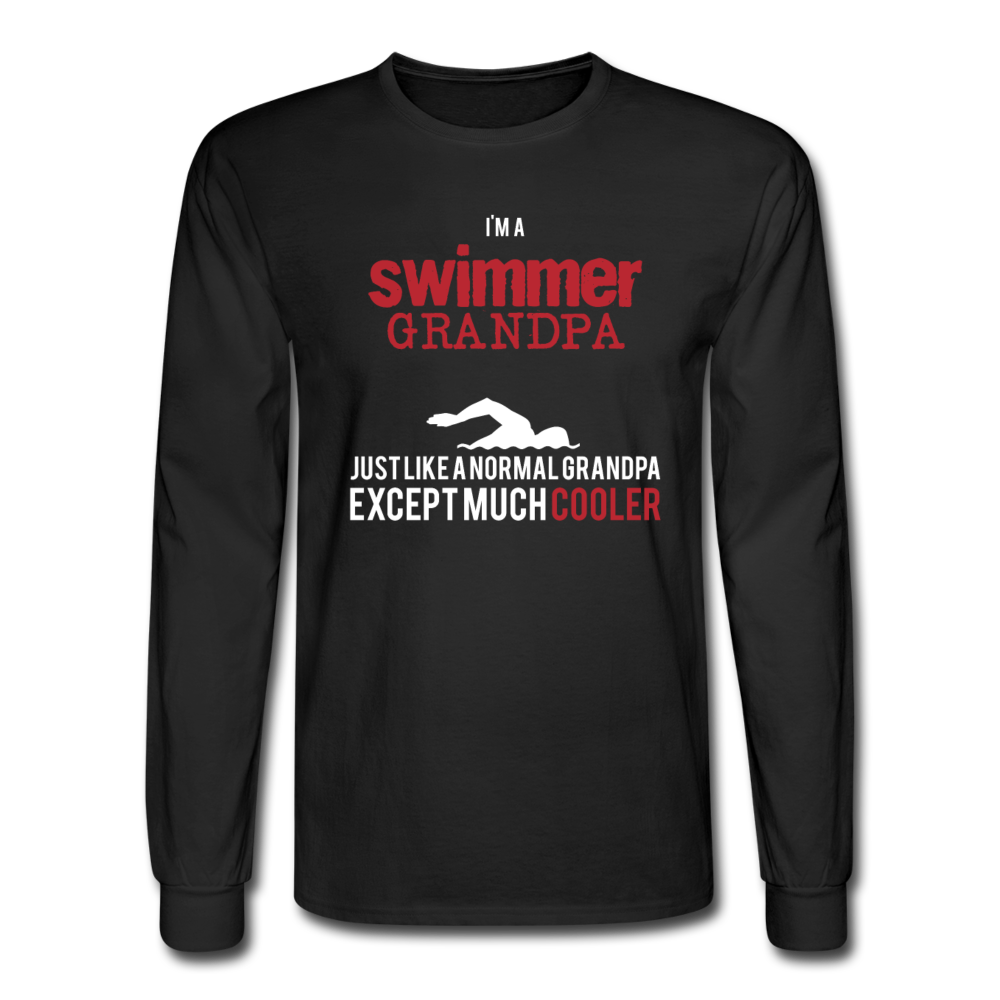 I'm a swimmer grandpa just like a normal grandpa except much cooler Men's Long Sleeve T-Shirt-Men's Long Sleeve T-Shirt | Fruit of the Loom-Teelime | shirts-hoodies-mugs
