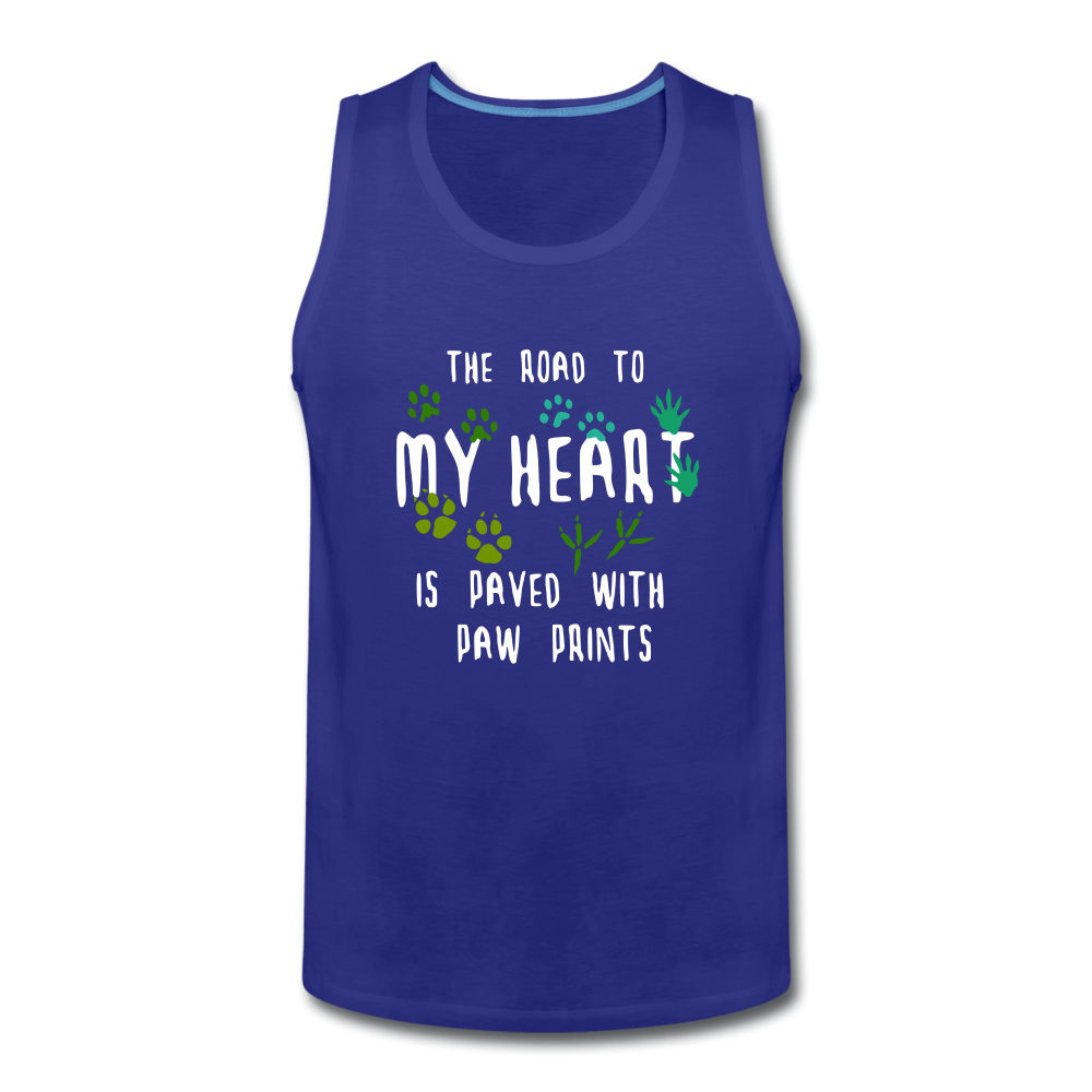 The road to my heart is paved with paw prints Men’s Premium Tank-Men’s Premium Tank | Spreadshirt 916-Teelime | shirts-hoodies-mugs