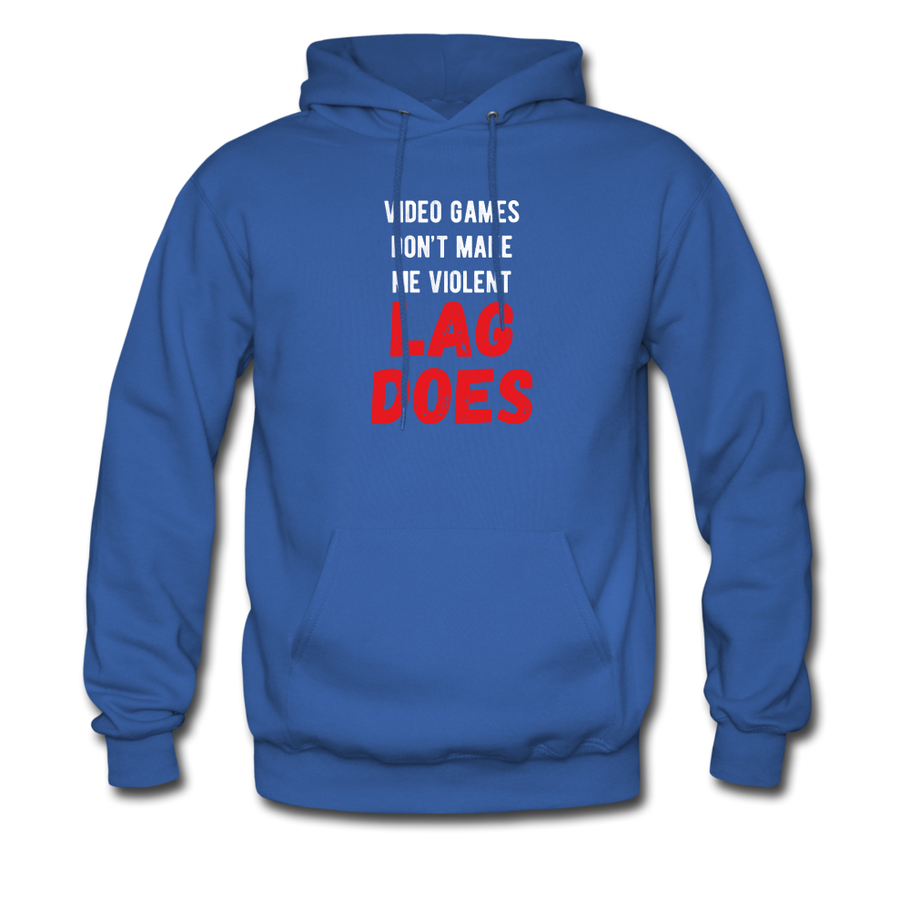 Video Games don't make me violent Lag does Men's Hoodie-Men's Hoodie | Hanes P170-Teelime | shirts-hoodies-mugs