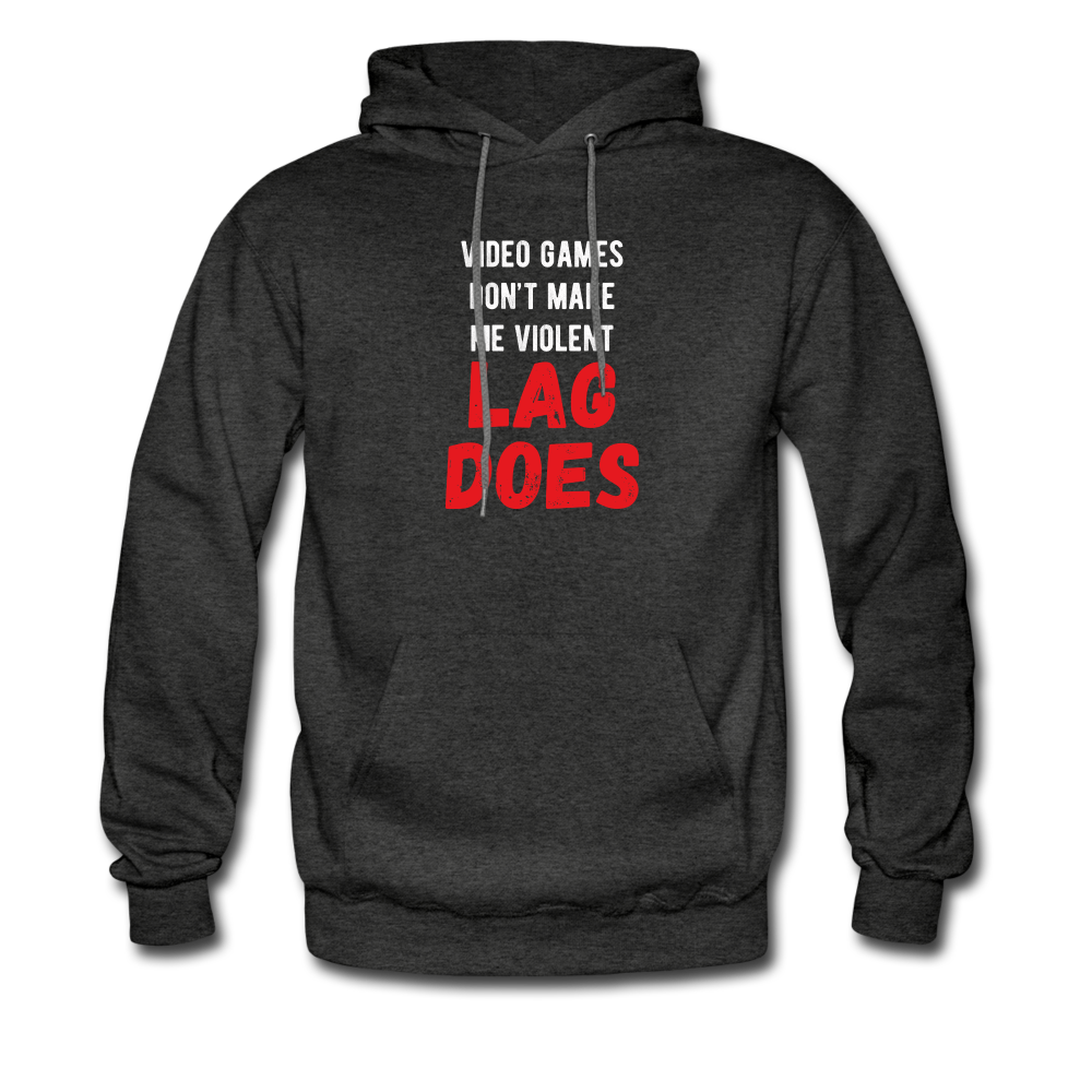 Video Games don't make me violent Lag does Men's Hoodie-Men's Hoodie | Hanes P170-Teelime | shirts-hoodies-mugs
