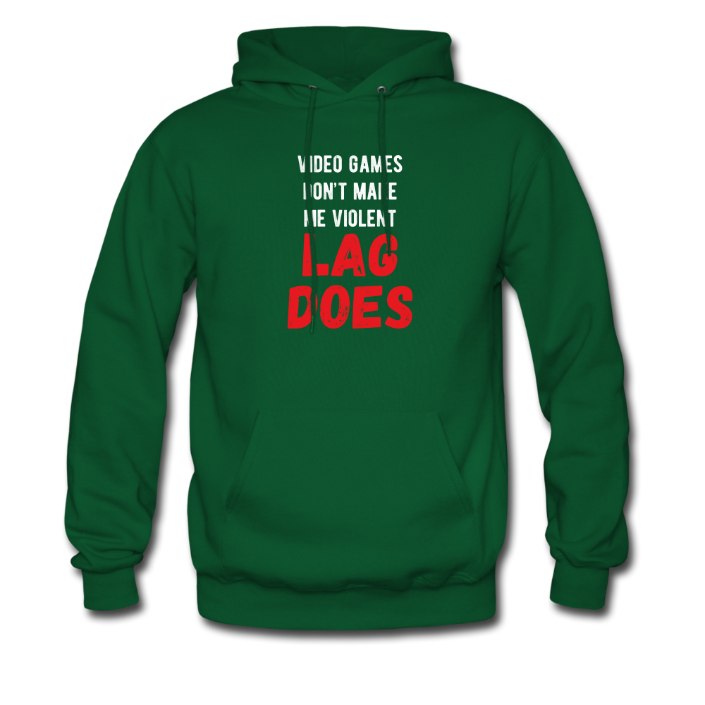 Video Games don't make me violent Lag does Men's Hoodie-Men's Hoodie | Hanes P170-Teelime | shirts-hoodies-mugs