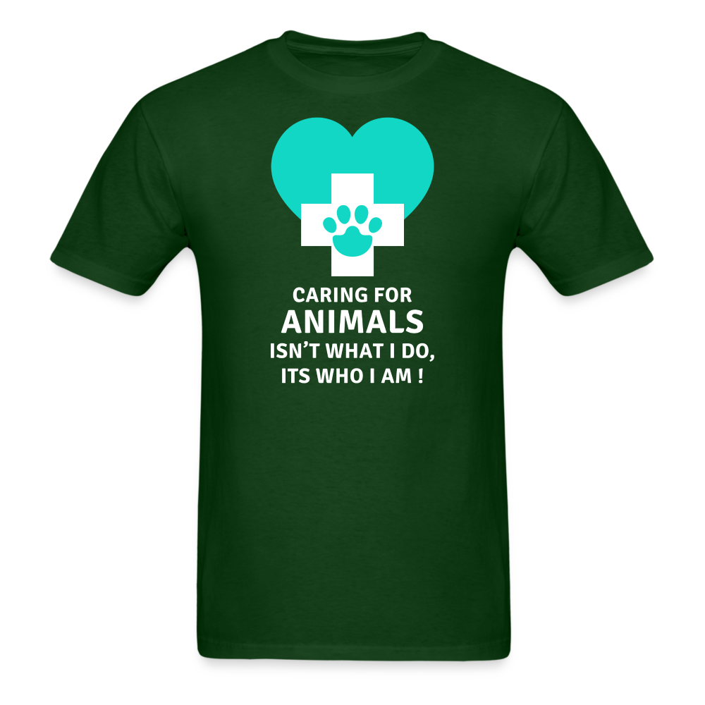 Caring for animals isn't what I do, Its who I am! Unisex Classic T-Shirt-Unisex Classic T-Shirt | Fruit of the Loom 3930-Teelime | shirts-hoodies-mugs