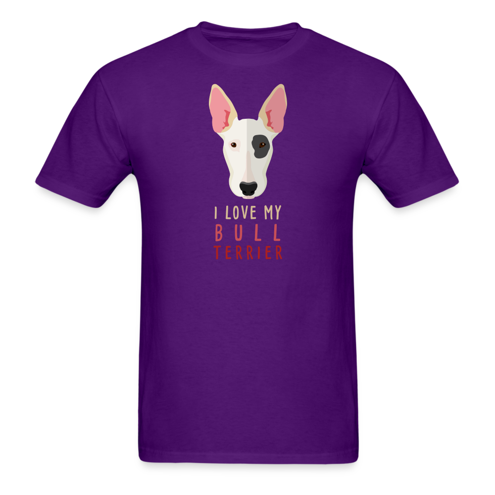 I love my Bull Terrier Unisex Classic T-Shirt-Unisex Classic T-Shirt | Fruit of the Loom 3930-Teelime | shirts-hoodies-mugs