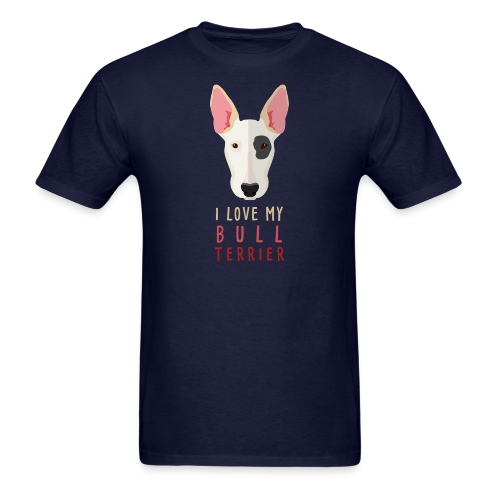 I love my Bull Terrier Unisex Classic T-Shirt-Unisex Classic T-Shirt | Fruit of the Loom 3930-Teelime | shirts-hoodies-mugs