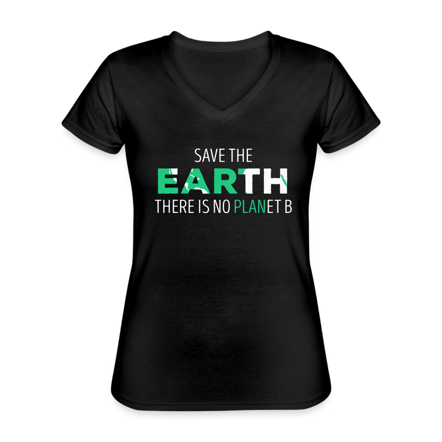 Save The Earth There Is No Planet B Women's V-Neck T-Shirt-Women's V-Neck T-Shirt | Fruit of the Loom L39VR-Teelime | shirts-hoodies-mugs