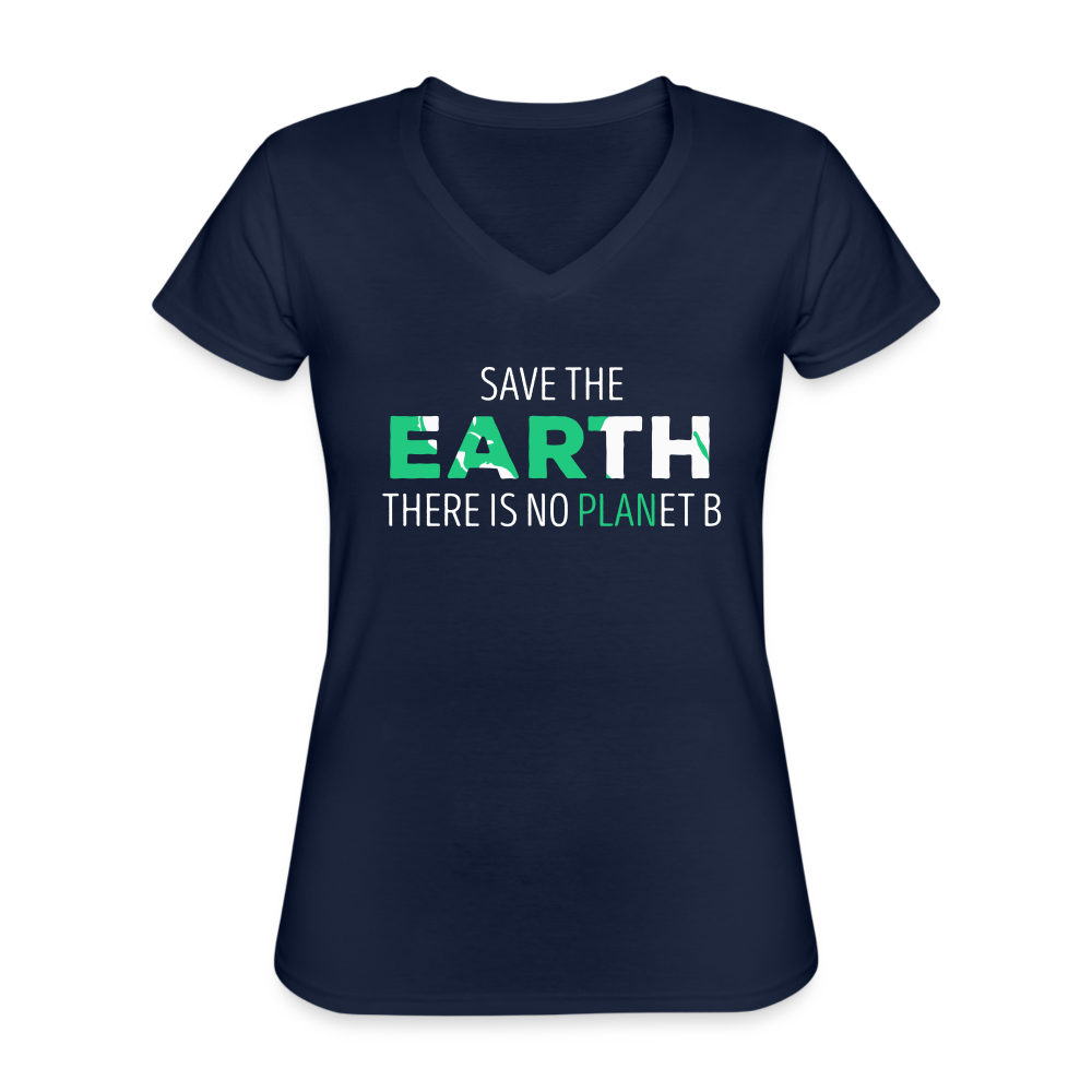 Save The Earth There Is No Planet B Women's V-Neck T-Shirt-Women's V-Neck T-Shirt | Fruit of the Loom L39VR-Teelime | shirts-hoodies-mugs