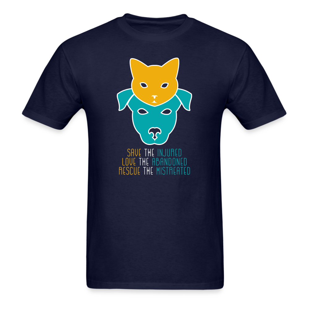 Save the Injured, Love the abandoned, Rescue the mistreated Unisex Classic T-Shirt-Unisex Classic T-Shirt | Fruit of the Loom 3930-Teelime | shirts-hoodies-mugs