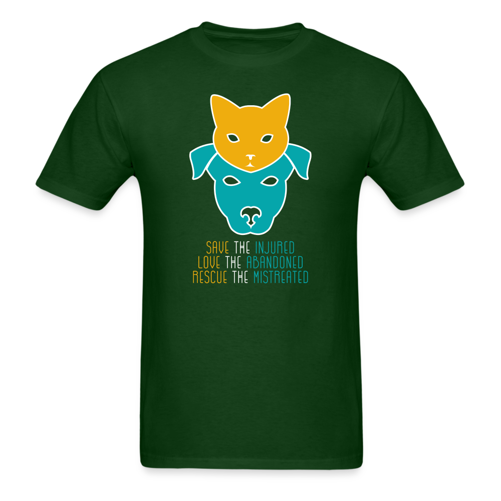 Save the Injured, Love the abandoned, Rescue the mistreated Unisex Classic T-Shirt-Unisex Classic T-Shirt | Fruit of the Loom 3930-Teelime | shirts-hoodies-mugs