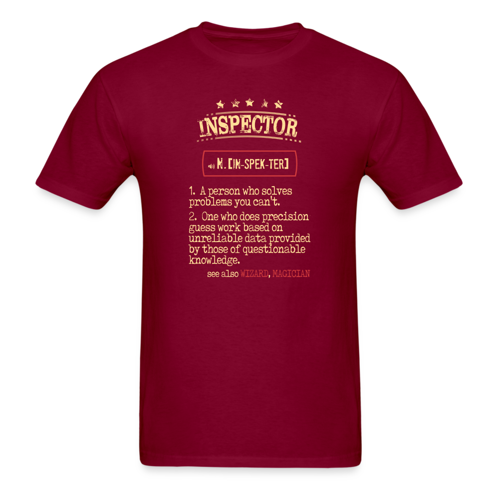 Inspector a person who solves problems you can't. see also WIZARD, MAGICIAN Unisex Classic T-Shirt-Unisex Classic T-Shirt | Fruit of the Loom 3930-Teelime | shirts-hoodies-mugs