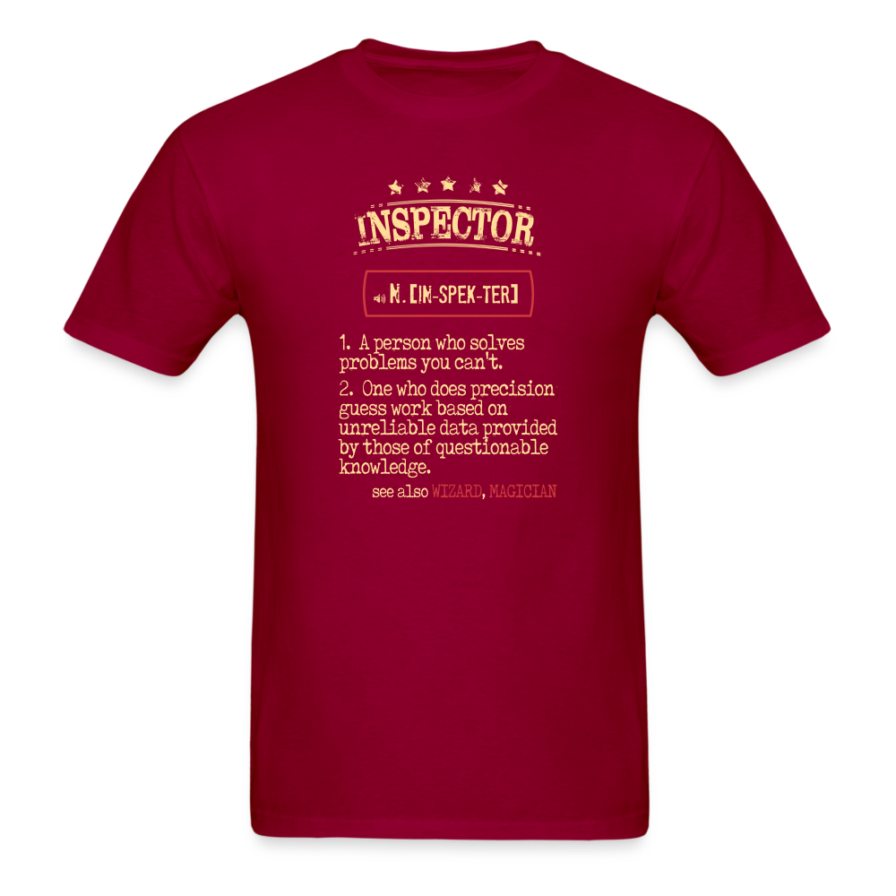 Inspector a person who solves problems you can't. see also WIZARD, MAGICIAN Unisex Classic T-Shirt-Unisex Classic T-Shirt | Fruit of the Loom 3930-Teelime | shirts-hoodies-mugs