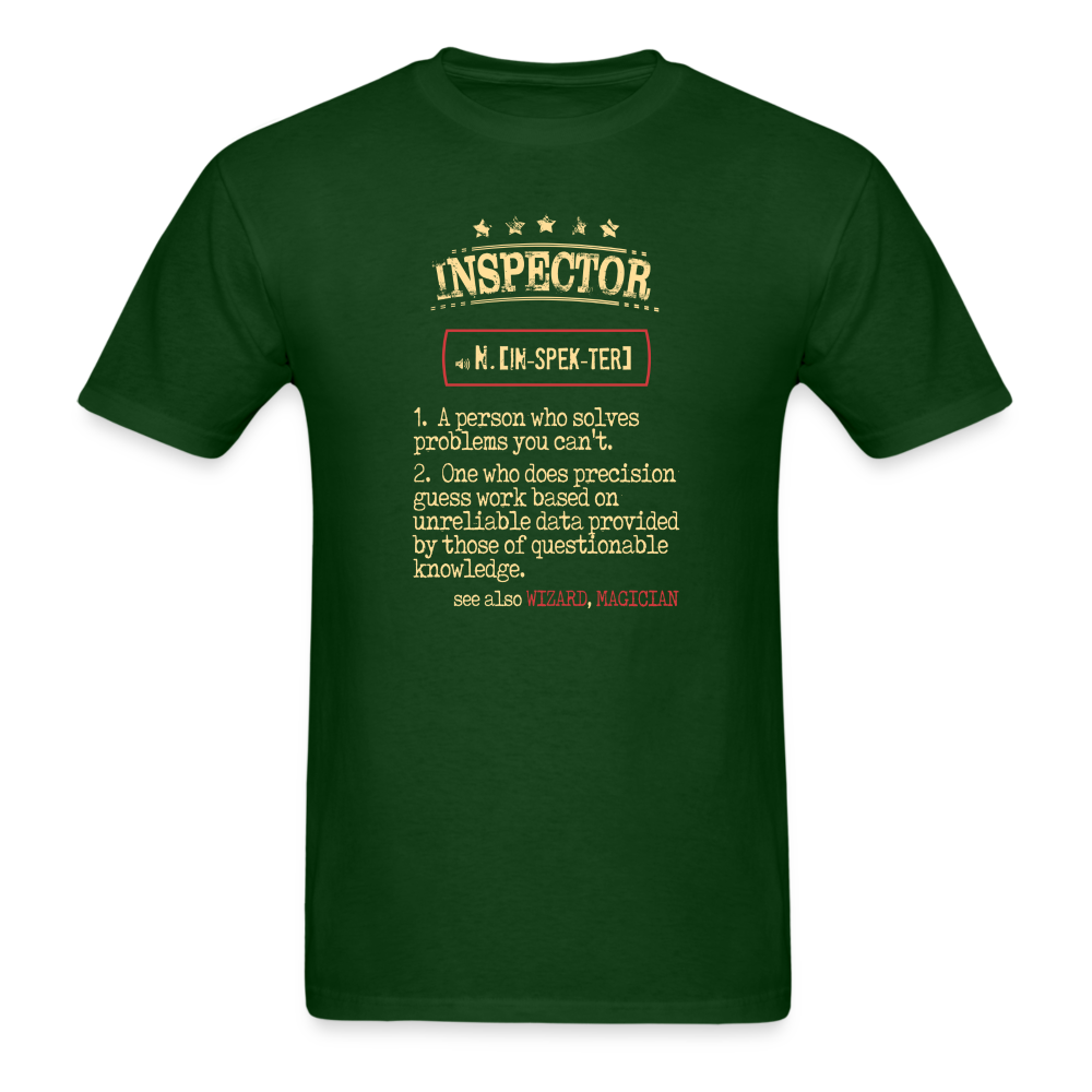 Inspector a person who solves problems you can't. see also WIZARD, MAGICIAN Unisex Classic T-Shirt-Unisex Classic T-Shirt | Fruit of the Loom 3930-Teelime | shirts-hoodies-mugs