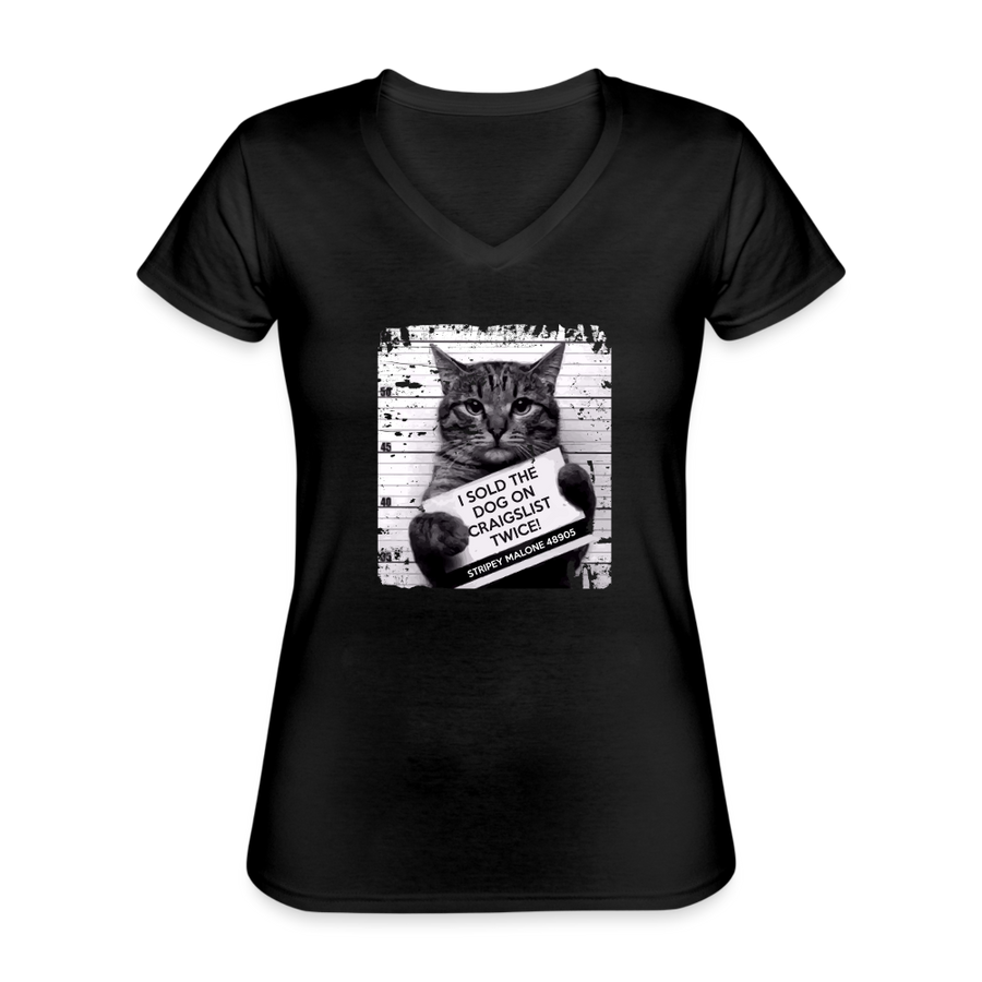 I Sold The Dog On Craigslist Twice! Women's V-Neck T-Shirt-Women's V-Neck T-Shirt | Fruit of the Loom L39VR-Teelime | shirts-hoodies-mugs
