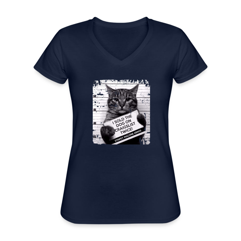 I Sold The Dog On Craigslist Twice! Women's V-Neck T-Shirt-Women's V-Neck T-Shirt | Fruit of the Loom L39VR-Teelime | shirts-hoodies-mugs