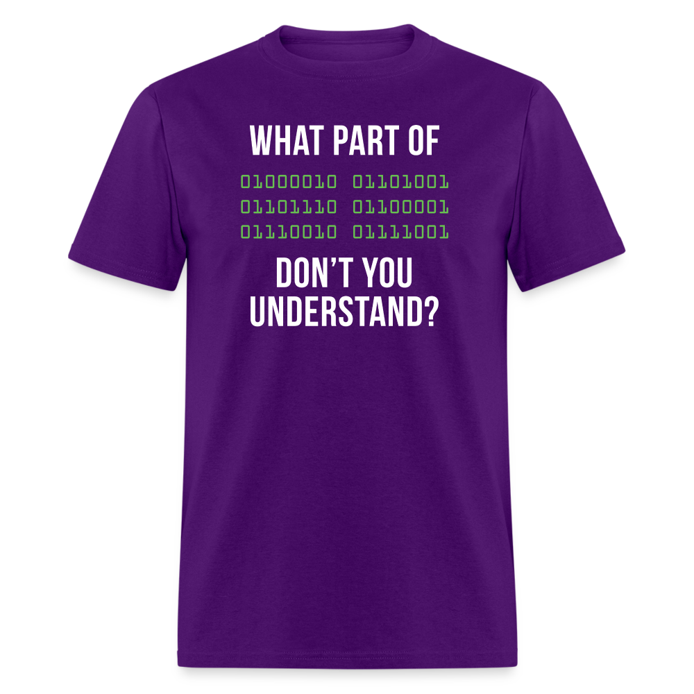 What part of [some binary code] don't you understand Unisex Classic T-Shirt-Unisex Classic T-Shirt | Fruit of the Loom 3930-Teelime | shirts-hoodies-mugs