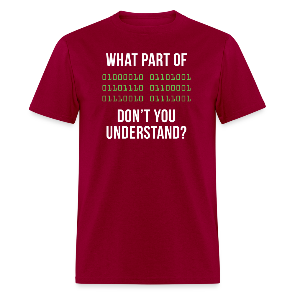 What part of [some binary code] don't you understand Unisex Classic T-Shirt-Unisex Classic T-Shirt | Fruit of the Loom 3930-Teelime | shirts-hoodies-mugs