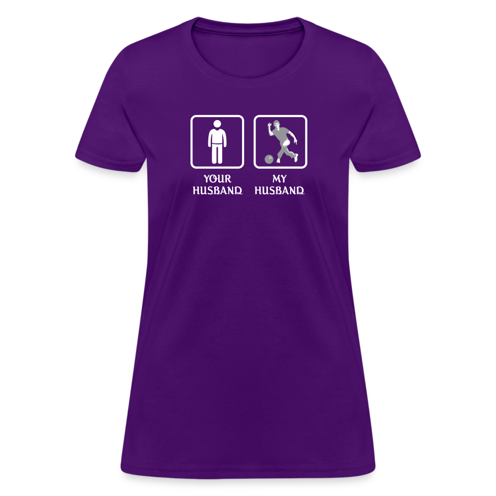 Bowling - Your husband My husband Women's T-Shirt-Women's T-Shirt | Fruit of the Loom L3930R-Teelime | shirts-hoodies-mugs