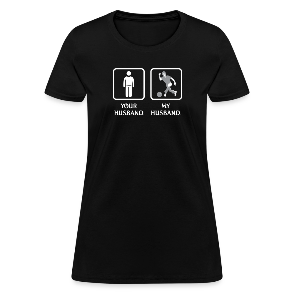 Bowling - Your husband My husband Women's T-Shirt-Women's T-Shirt | Fruit of the Loom L3930R-Teelime | shirts-hoodies-mugs