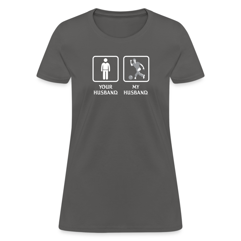 Bowling - Your husband My husband Women's T-Shirt-Women's T-Shirt | Fruit of the Loom L3930R-Teelime | shirts-hoodies-mugs